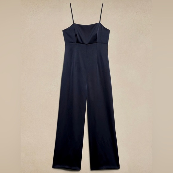 Banana Republic Strappy Satin Jumpsuit 0Petite - Picture 4 of 4